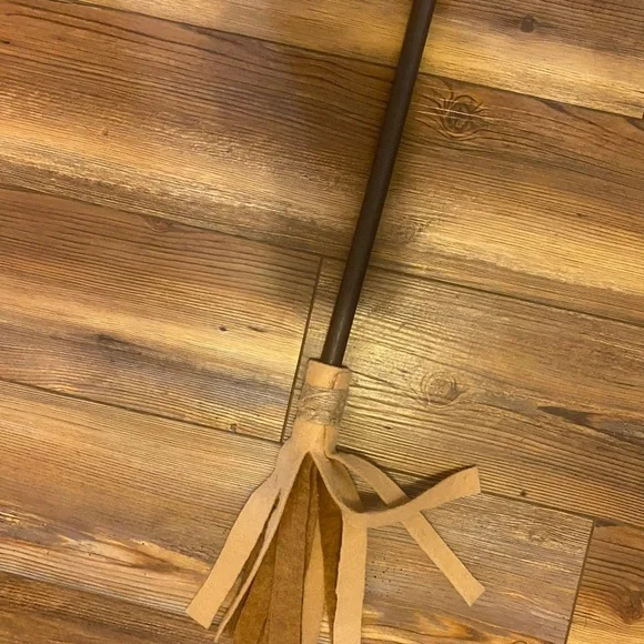 Witch Wizard Felt Broom Stick Prop Broomstick Halloween Decor Costume Accessory - Picture 2 of 4